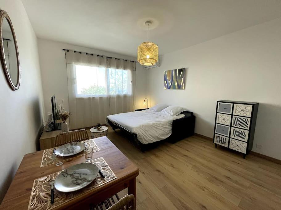 Charmant Studio Climatise Avec Parking, Au Coeur De Pietranera, Plage A 500M, Bastia A 2Km Ville-di-Pietrabugno Ngoại thất bức ảnh